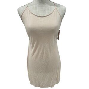 Cabernet Womens L Beige Sleeveless Nightgown